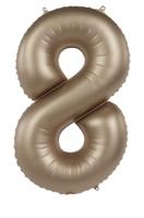 Folieballon Cijfer 8 Starlight Gold (86cm) - thumbnail