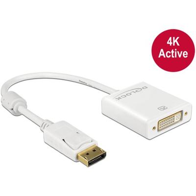 DeLOCK displayport > dvi adapter (wit, 0,2 meter, 4k)