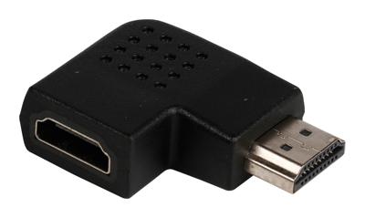 High Speed HDMI met Ethernet Adapter Links Gehoekt HDMI-Connector - HDMI Female Zwart