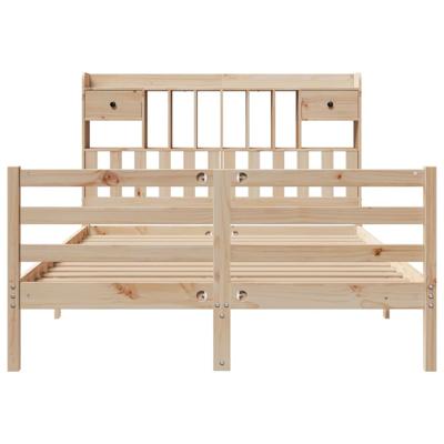 Bed met boekenkast zonder matras massief grenenhout 160x200 cm - thumbnail