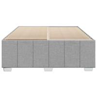 Bedframe zonder matras stof lichtgrijs 140x190 cm - thumbnail