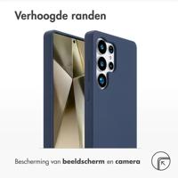 Accezz Liquid Silicone Backcover met MagSafe voor Samsung Galaxy S25 Ultra Telefoonhoesje Blauw - thumbnail