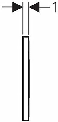 Geberit Omega 20 (ex Omega 30) bedieningspaneel glans wit/chroom/wit voor Geberit Omega inbouwreservoir 12cm