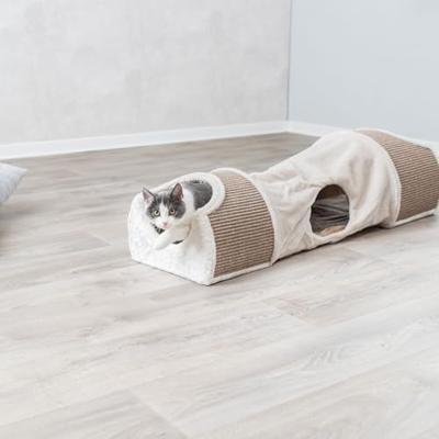 TRIXIE KRABTUNNEL LICHTGRIJS / BRUIN / TAUPE 110X30X38 CM