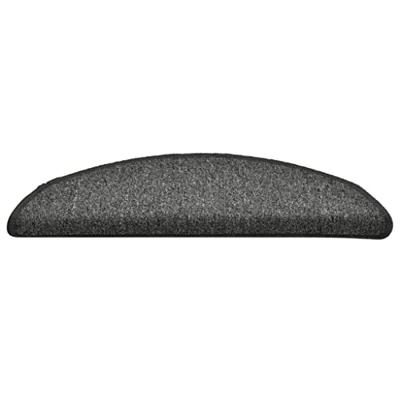 VidaXL Trapmatten 15 st 56x17x3 cm donkergrijs halfrond