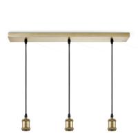 Light depot - hanglamp pendel Vintage 3L Beam - brons - Outlet - thumbnail