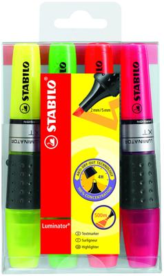 Markeerstift STABILO Luminator XT assorti 71/4 assorti etui à 4 stuks