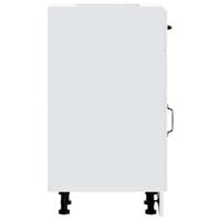 Keuken onderkast Lucca bewerkt hout hoogglans wit - thumbnail