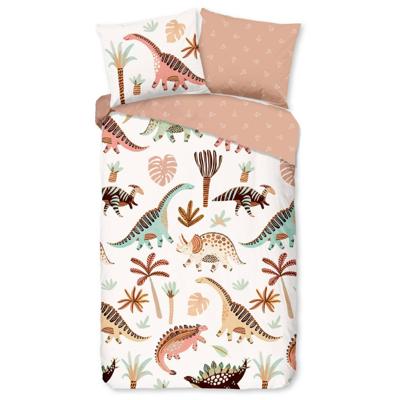 Good Morning Kinderdekbedovertrek "dinosaurussen" - Multi - (140x200/220 cm) - Katoen
