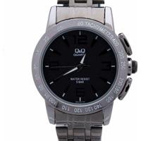 Horloge Heren Q&Q Q602J405Y Zwart Zilverkleurig (Ø 40 mm) - thumbnail