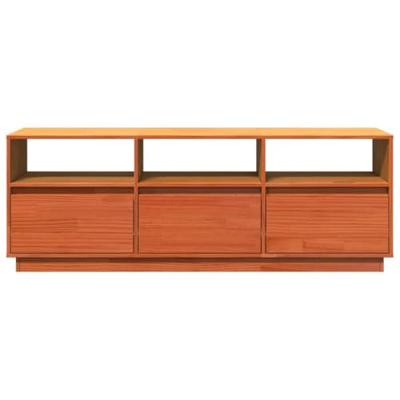 Tv-meubel 140x37x50 cm massief grenenhout wasbruin Tv-meubel 140x37x50 cm massief grenenhout wasbruin