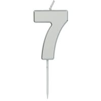 Cijferkaars &apos;7&apos; Zilverkleurig 5cm - thumbnail