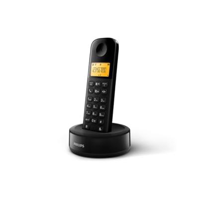 Philips D16 draadloze telefoon voor binnen, eenvoudig, zwart