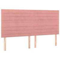 Boxspring met matras fluweel roze 200x200 cm - thumbnail