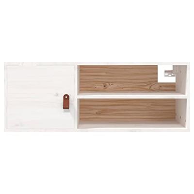 Wandkast 80x30x30 cm massief grenenhout wit Wandkast 80x30x30 cm massief grenenhout wit
