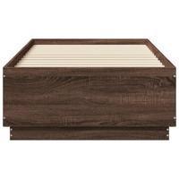 Bedframe met LED-verlichting bruin eikenkleurig 75x190 cm - thumbnail