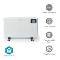 SmartLife Convectorkachel | Wi-Fi | 2000 W | 3 Warmte Standen | LCD | 5 - 37 °C | Instelbare thermostaat | Wit - thumbnail