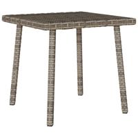 Tuin salontafel rechthoekig 40x40x37 cm poly rattan grijs - thumbnail