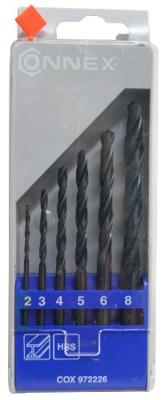 Connex Set Metaalboren 2-8Mm 6Dlg Blauw - COX972226