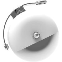 Retro bel 60mm Wit/zilver dipdye - thumbnail