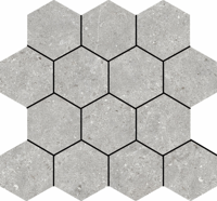 Stoneland Pearl mozaiek hexagon op net van 29x27cm - thumbnail