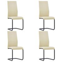 vidaXL Eetkamerstoelen 4 st kunstleer cappuccino - thumbnail