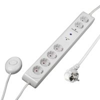 Hama Stekkerdoos 6-voudig Met Voetschakelaar 1.5m Wit - thumbnail