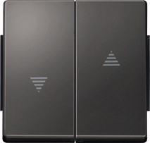 Merten 343414 Wisselschakelaar Afdekking AquaDesign Antraciet 1 stuk(s)