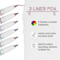 Fineliner Online 2-lijnen assorti doos à 6 stuks - thumbnail