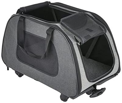 Trixie reismand trolley zwart / lichtgrijs 67x34x43 cm - thumbnail