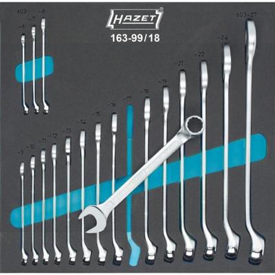 Hazet 163-99/18 Ring-steeksleutelset 18-delig Sleutelbreedte (metrisch) 6 - 27 mm Hazet 163-99/18 Ring-steeksleutelset 18-delig Sleutelbreedte (metrisch) 6 - 27 mm