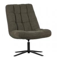 WOOOD Draaifauteuil 'Job' Teddy, kleur Groen - thumbnail