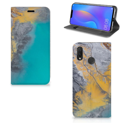 Huawei P Smart Plus | Standcase | Marble Blue Gold