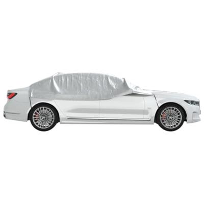 VidaXL Autohoes half met haken xl zilverkleurig