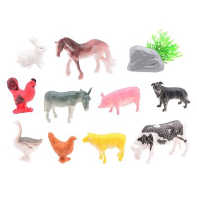 Johntoy Animal world - boerderij dieren speelset, 12dlg.