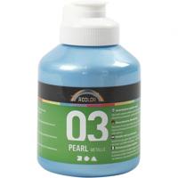 A-color Acrylverf metallic, metallic, lichtblauw, 500 ml/ 1 fles - thumbnail
