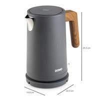 DOMO WASSERKOCHER Waterkoker Aantal/Volume: 1.7 l Mat grijs - thumbnail