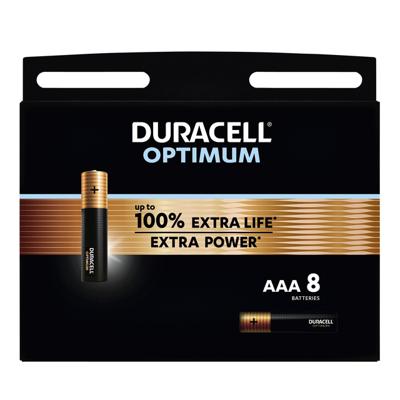 Duracell Optimum Alkaline AAA 8 pack LR03