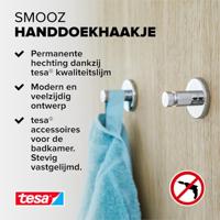 tesa SMOOZ Plakhaken (l x b x h) 37 x 37 x 37 mm Chroom (glanzend) Inhoud: 1 stuk(s) - thumbnail