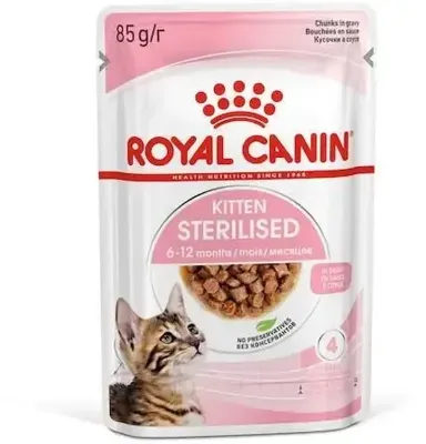 Royal Canin voor kittens Sterilised natvoer in jus 85g