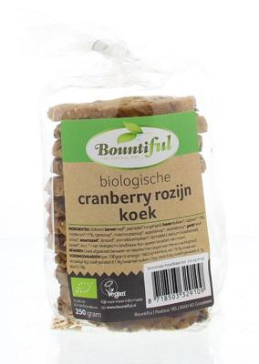 Biologische Cranberry Rozijnkoek - 250 gram