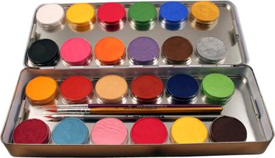 Eulenspiegel Schmink, diverse kleuren, 24 kleur/ 1 set