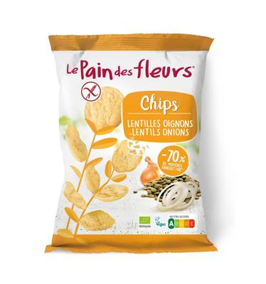 Chips met linzen en ui bio Chips met linzen en ui bio