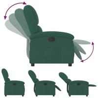 Fauteuil verstelbaar fluweel donkergroen - thumbnail