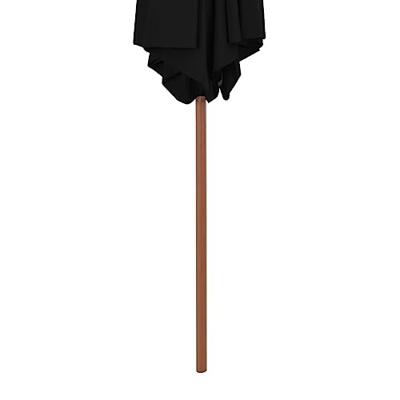 Parasol met houten paal 270 cm zwart