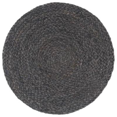 VidaXL Placemats 6 st rond 38 cm jute donkergrijs VidaXL Placemats 6 st rond 38 cm jute donkergrijs