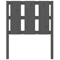 Hoofdbord 80,5x4x100 cm massief grenenhout grijs - thumbnail