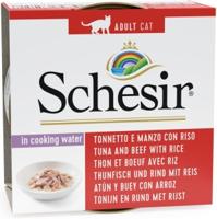 Schesir kattenvoer in natuurlijke saus tonijn, rund & rijst 85g - thumbnail