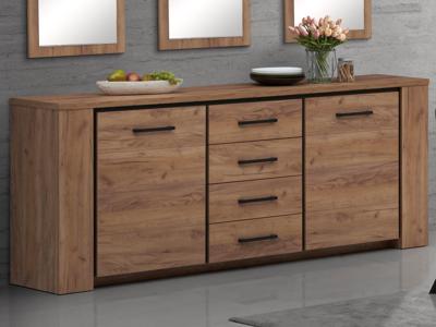 Dressoir ELLIOT 2 deuren 4 lades franse eik herfst Dressoir ELLIOT 2 deuren 4 lades franse eik herfst