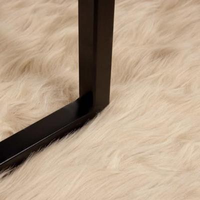 VidaXL Nep schapenvacht tapijt tafalla beige 80 x 120 cm polyester VidaXL Nep schapenvacht tapijt tafalla beige 80 x 120 cm polyester